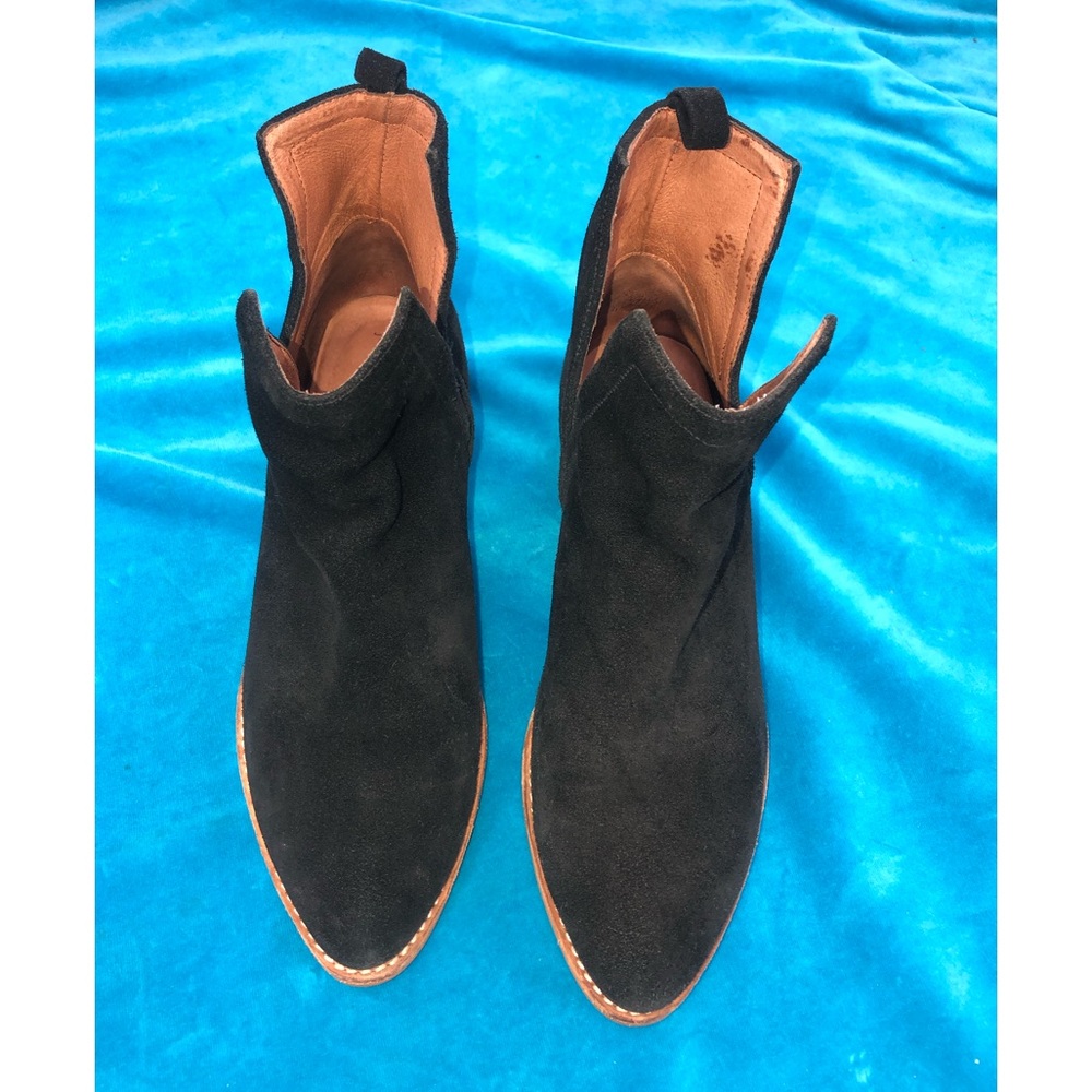 Jefferey Campbell Suede Black Booties sz 8
